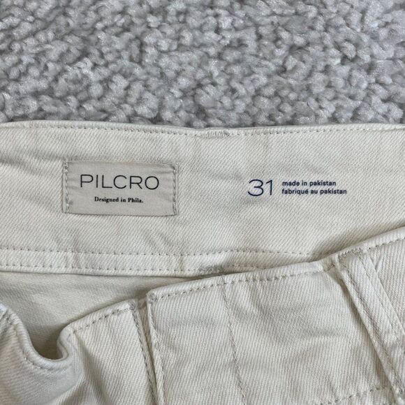 Pilcro High Rise Wide Leg Trouser Pants Ivory Cream - Picture 3 of 7